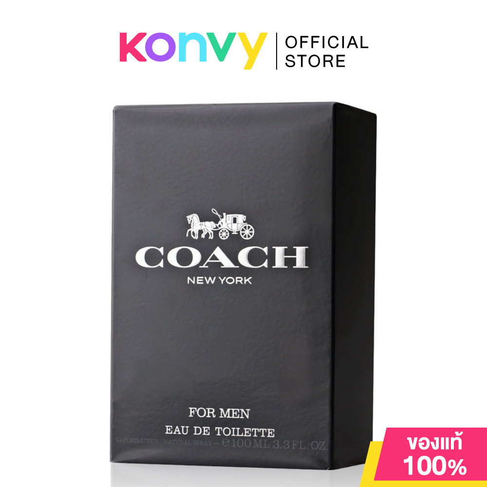 Coach New York For Men EDT 100ml น้ำหอมผู้ชายโค้ช กลิ่นแนว Woody Aromatic.