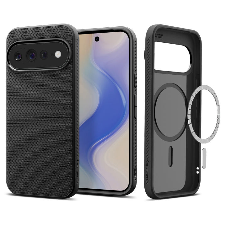 SPIGEN เคสสำหรับ Pixel 11 Series [Liquid Air MagFit] Diamond-cut Pattern with Embedded Magnet and Shock Absorption / เคส Pixel 11 Series | Lazada Thailand