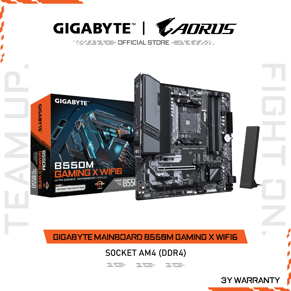 GIGABYTE MAINBOARD B550M GAMING X WIFI6 เมนบอร์ด (B550M GAMING X WIFI6-1.0) | Shopee Thailand