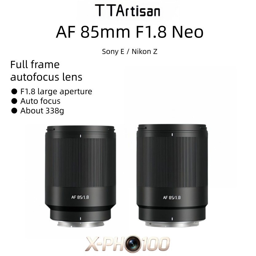 TTArtisan AF 85mm F1.8 Neo Full Frame Autofocus Prime Portrait เลนส์สําหรับ Sony E Mount & Nikon Z Mount กล้อง Mirrorless | Shopee Thailand
