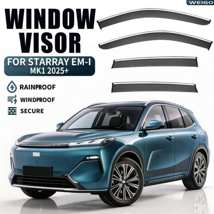 เหมาะสำหรับแผงบังแดดหน้าต่างรถยนต์ Geely Starray EM-i, แผงกันฝนและกันแดด, สปอยเลอร์ | Lazada Thailand