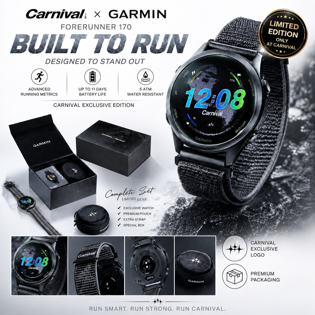 (💯มือ1ของแท้พร้อมส่ง)(🚛กทม.ส่งด่วน) CARNIVAL RUNNING X GARMIN FORERUNNER 170 | Shopee Thailand
