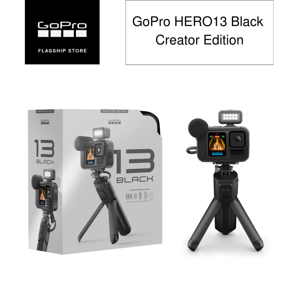 (ประกันศูนย์ไทย1ปี) กล้อง GoPro HERO13 Black Creator Edition กล้องโกโปร+Boxset Volta, MediaMod, LightMod+Magne