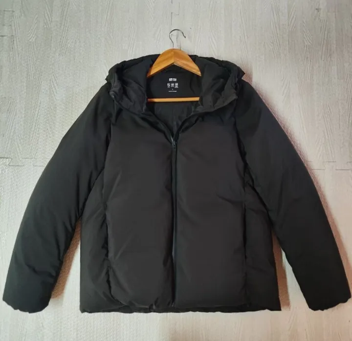 (Sale *ตำหนิ ไม่มีซีลปล้องชั้น) Uniqlo Seamless Down Parka เสื้อขนเป็ดหนา ไร้ตะเข็บ มีหมวก สีดำเทา Size L หญิง มือ2 | Lazada Thailand