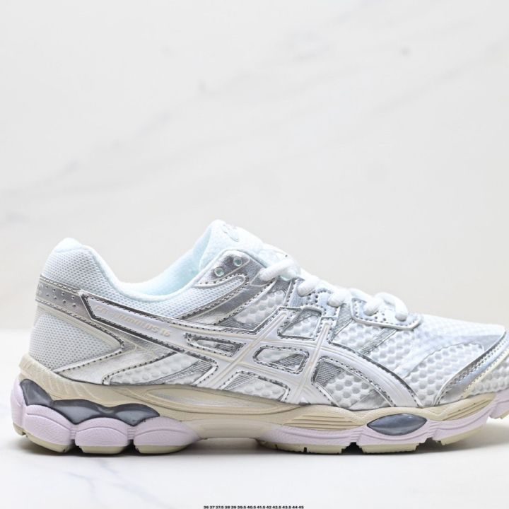 รุ่นล่าสุดปี 2026 Asics Gel-Cumulus 16 ป้องกันการลื่นไถลและทนต่อการสึกหรอรองเท้าผ้าใบลำลอง | Lazada Thailand