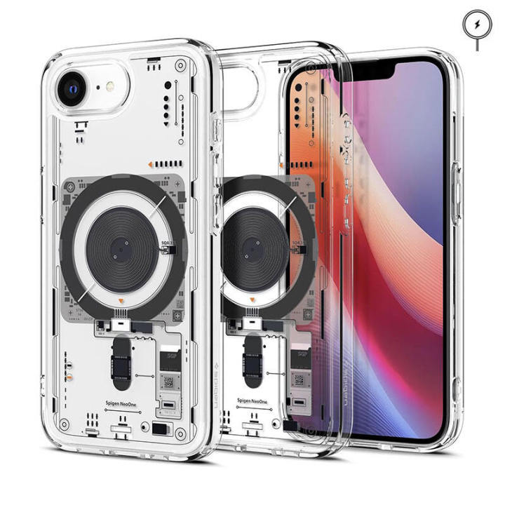 Spigen เคส16e iPhone,Ultra Hybrid MagFit [เข้ากันได้กับอุปกรณ์เสริม Magsafe] [ป้องกันสีเหลือง] [ป้องกันเกรดทหาร]-Neo One | Lazada Thailand