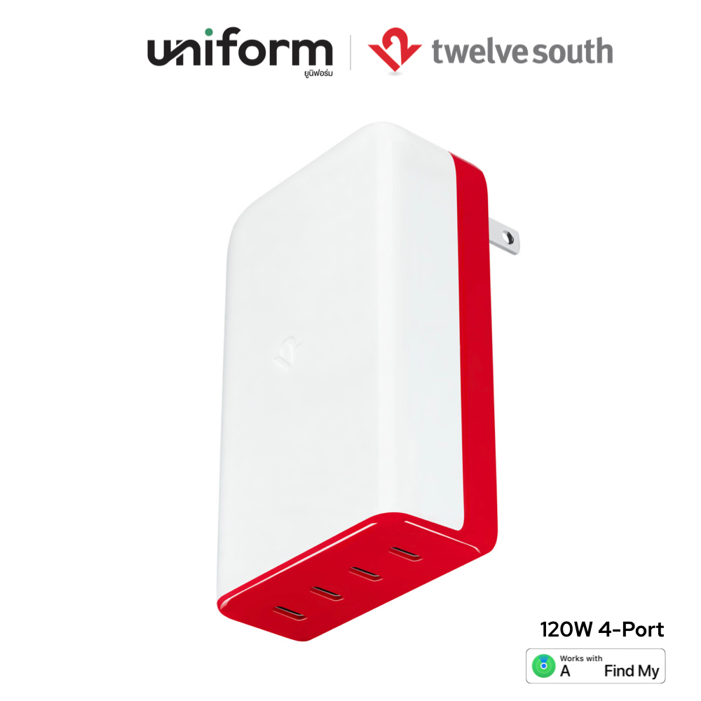 อแดปเตอร์ Twelve South PlugBug 120 (Travel) 4-Port USB-C with Find My | Shopee Thailand