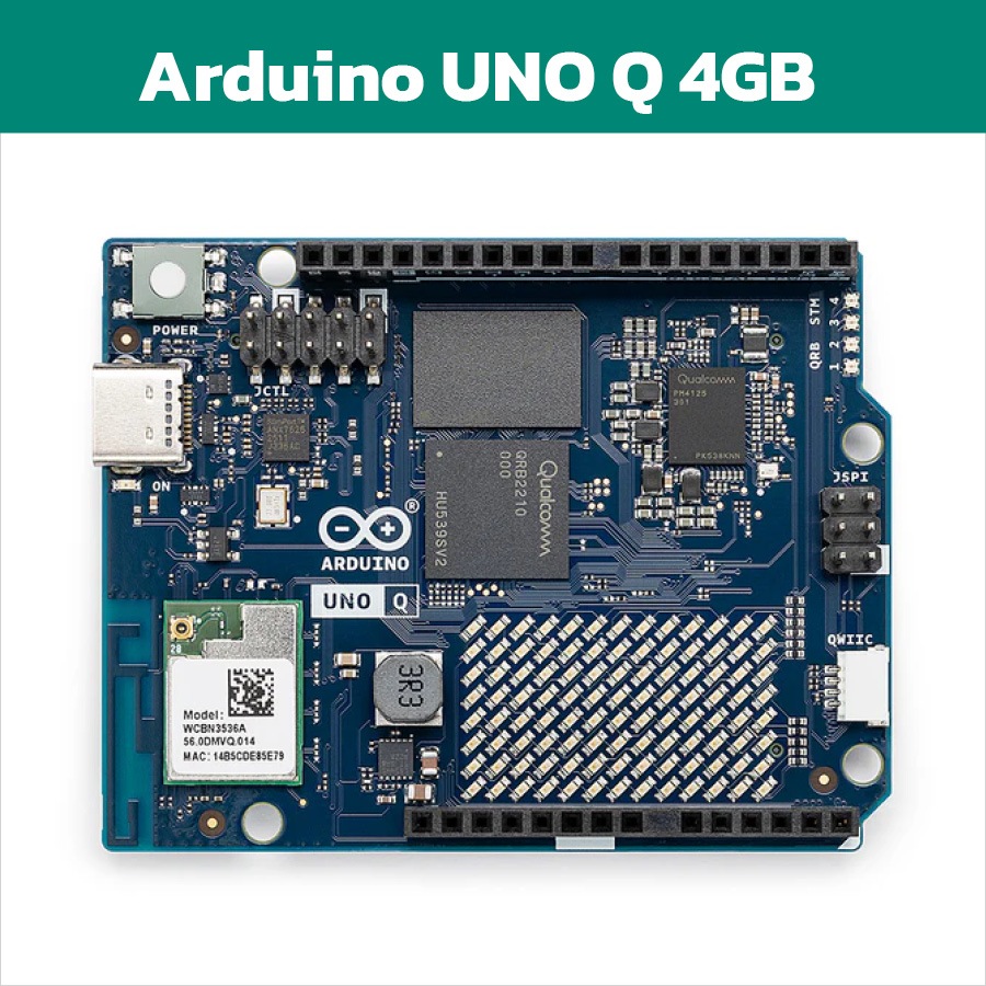 Arduino UNO Q 4GB บอร์ดสมองกลฝังตัวเพื่องาน Edge AI