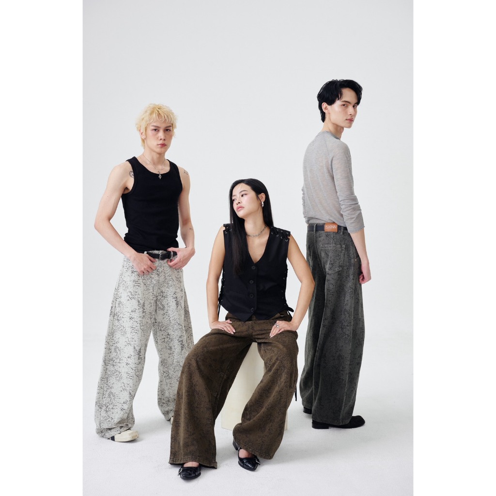 ยีนส์SARAN SR242 กางเกงยีนส์กระบอก Sandy Jeans | Shopee Thailand
