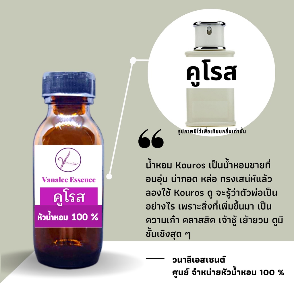 หัวน้ำหอม Kouros คูโรส หัวเชื้อน้ำหอม 100 % จากฝรั่งเศส น้ำหอมผู้ชาย men's perfume