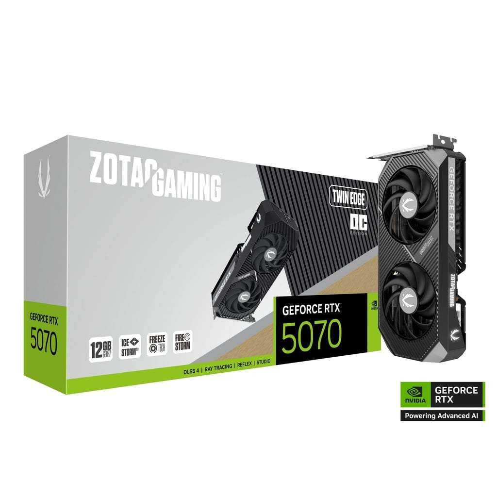VGA ZOTAC GeForce RTX 5070 Twin Edge OC 12GB GDDR7 : ZT-B50700H-10P | Shopee Thailand