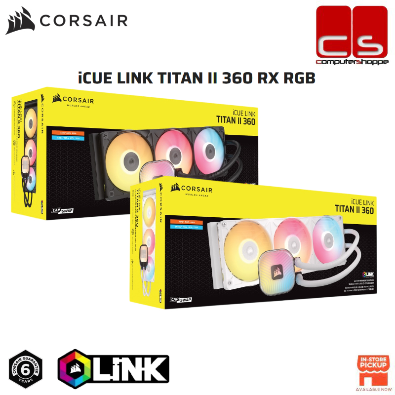 CORSAIR iCUE LINK TITAN II 360 RX RGB AIO คูลเลอร์ซีพียูเหลว | Shopee Thailand