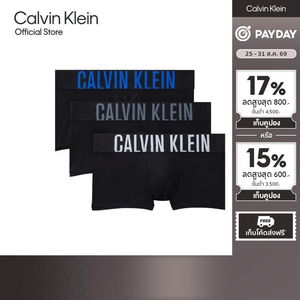 CALVIN KLEIN กางเกงในผู้ชาย Intense Power Microfiber Stretch แพ็ค 3 ชิ้น ทรง Low Rise Trunk รุ่น NB3611 ZDH-สีดำ