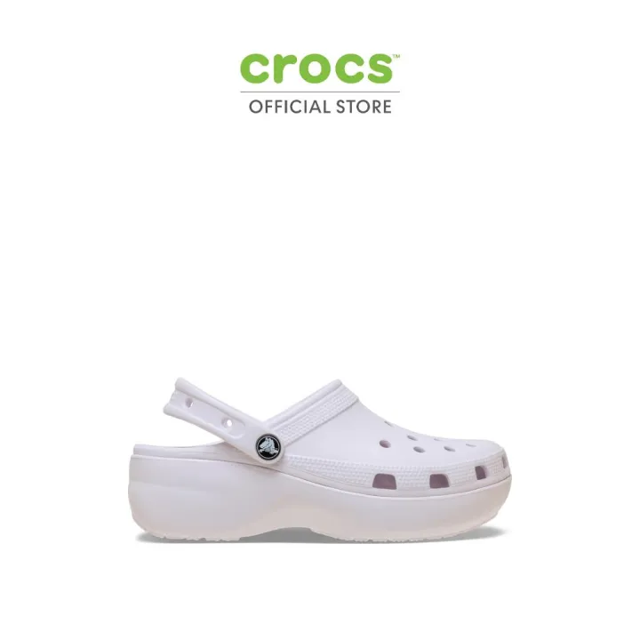 CROCS รองเท้าลำลองผู้หญิง CLASSIC PLATFORM CLOG - GRAPE ICE | Lazada Thailand