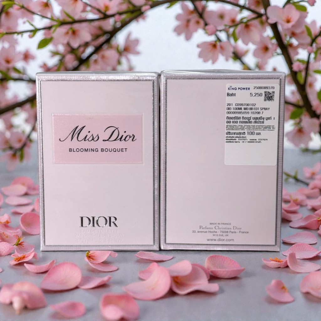 (NEW - โบว์ผ้า) Dior Miss Dior Blooming Bouquet EDT 100 ml. กล่องซีล ป้ายคิงพาวเวอร์