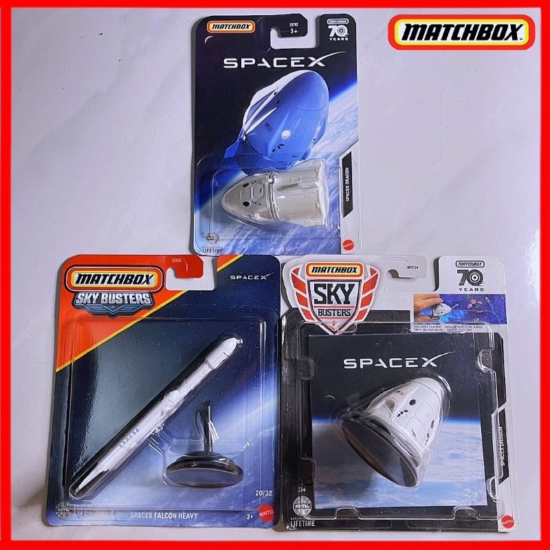 Matchbox Spacex Falcon Heavy Rocket 2025 Matchbox Spacex Dragon Rocket ยานอวกาศ Space X ของเล่น Space Shuttle Orbiter NASA | Shopee Thailand