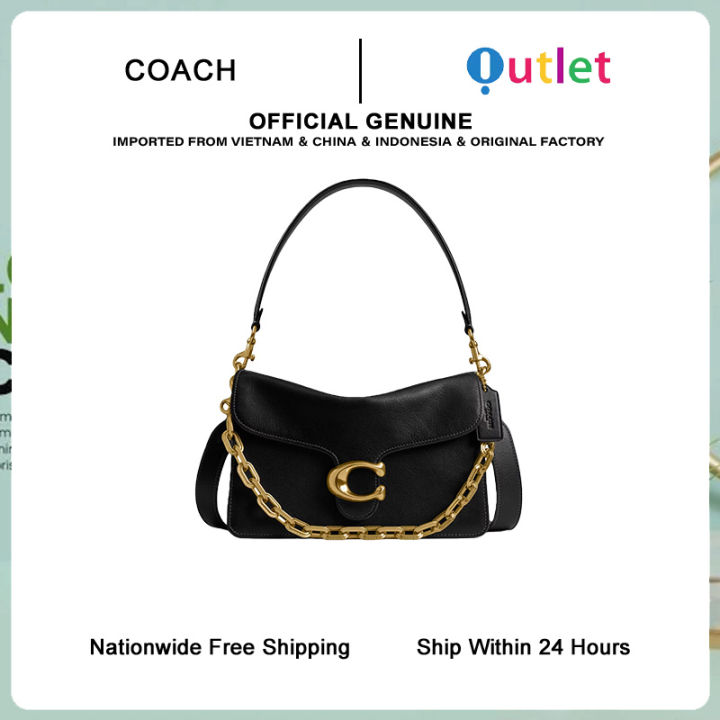 Authentic Coach Chain Tabby Handbag / Crossbody / Shoulder Bag CY919-B4BK Cowhide Leather 30×9×20cm | Lazada Thailand