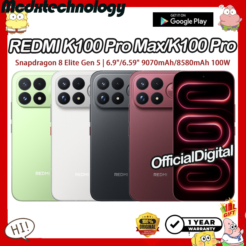 REDMI K100 Pro Max REDMI K100 Pro Snapdragon 8 Elite Gen 5 6.9"/6.59" AMOLED 9070mAh/8580mAh 100W REDMI Phone CN ROM