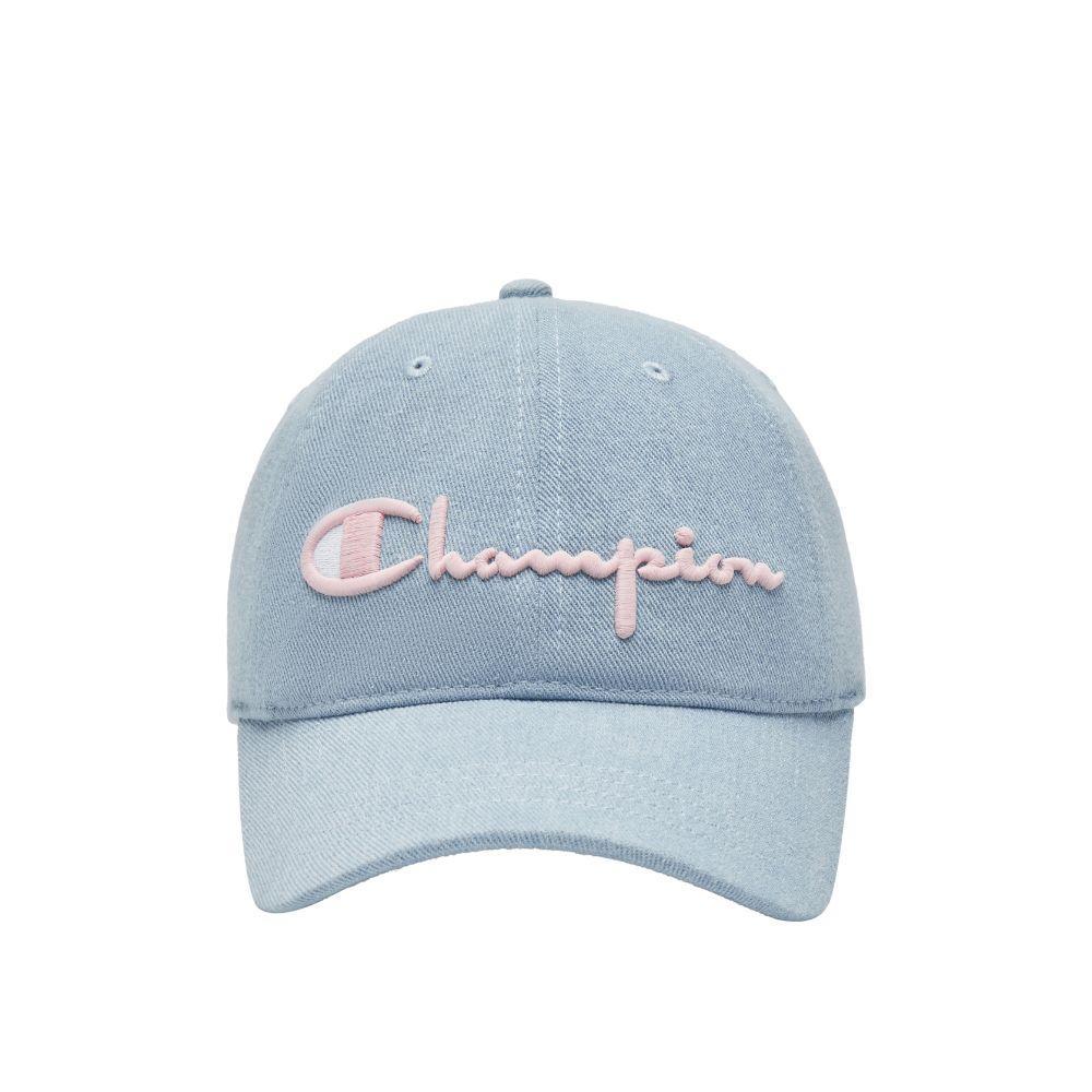 CHAMPION SCRIPT WASHED BALL CAP Unisex หมวกสำหรับผู้ชายและผู้หญิง