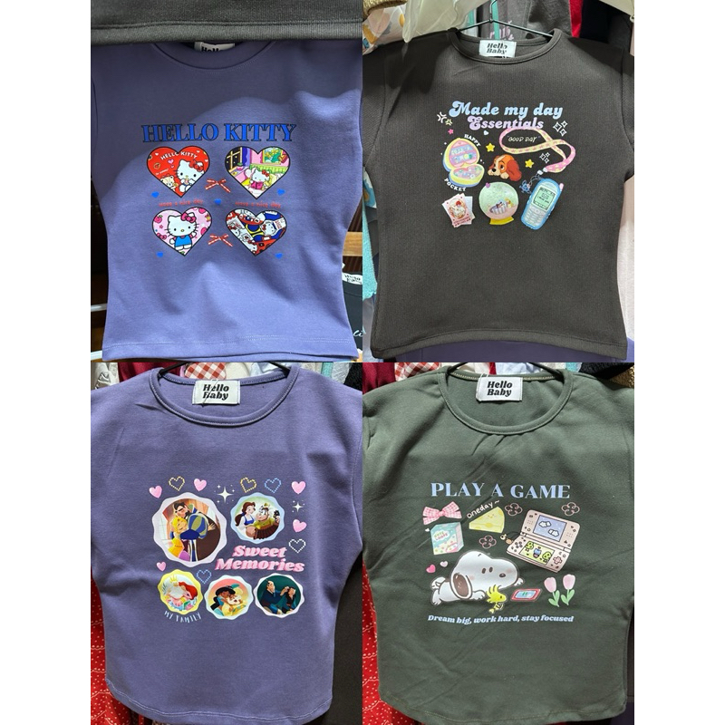 เสื้อ Baby tee ป้าย Hello Baby | Shopee Thailand