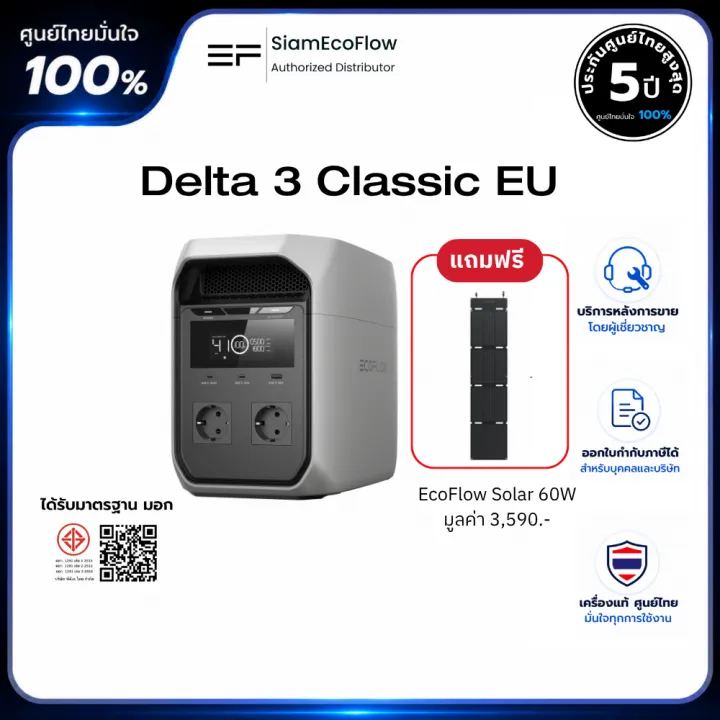 EcoFlow DELTA 3 Classic Portable Power Station | Lazada Thailand