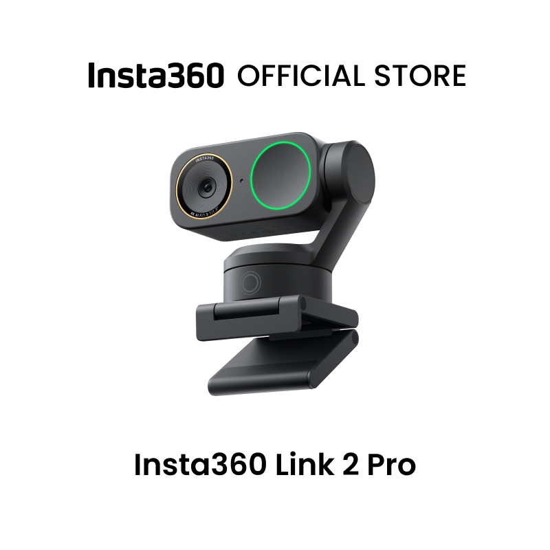 Insta360 Link 2 Pro – เว็บแคม 4K PTZ สําหรับพีซี/Mac, 1/1.3 เซ็นเซอร์, แสงน้อย, การติดตาม AI, HDR, ไมโครโฟนตัดเสียงรบกวนทิศทาง, รองรับ Stream Deck, ซูม, ทีม, Twitch สําหรับ