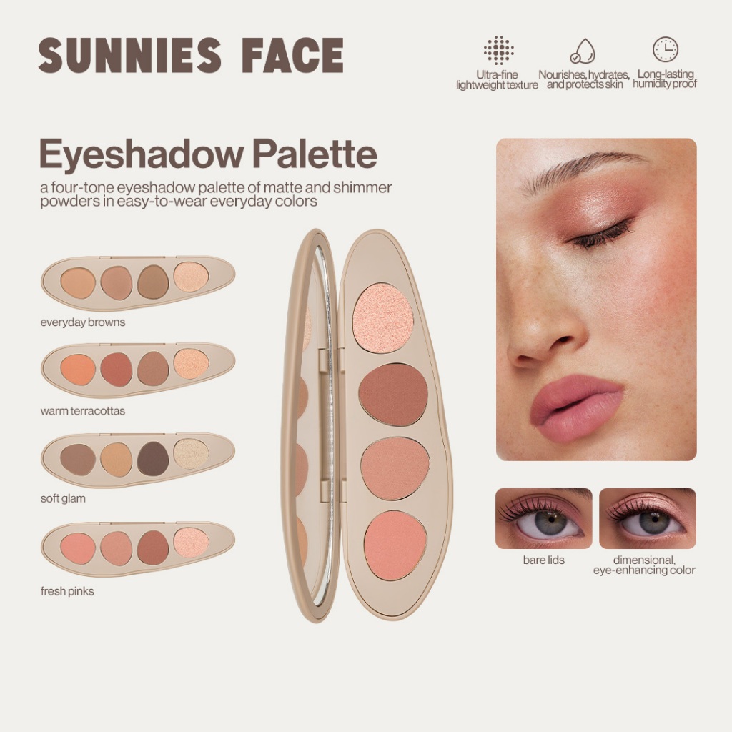 Sunnies Face Healthy Touch Eyeshadow Palette [อายแชโดว์ 4 เฉดสี] | Shopee Thailand