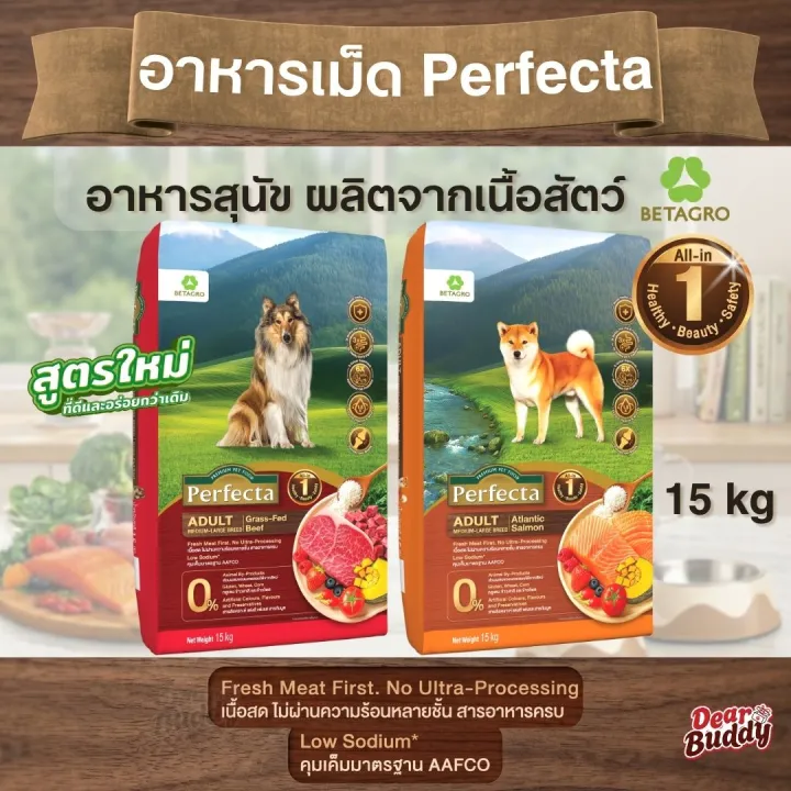Perfecta Wellness 15 kg อาหารสุนัขเกรด Super Premium – สูตร All-in-1 No Ultra-Processing | Lazada Thailand