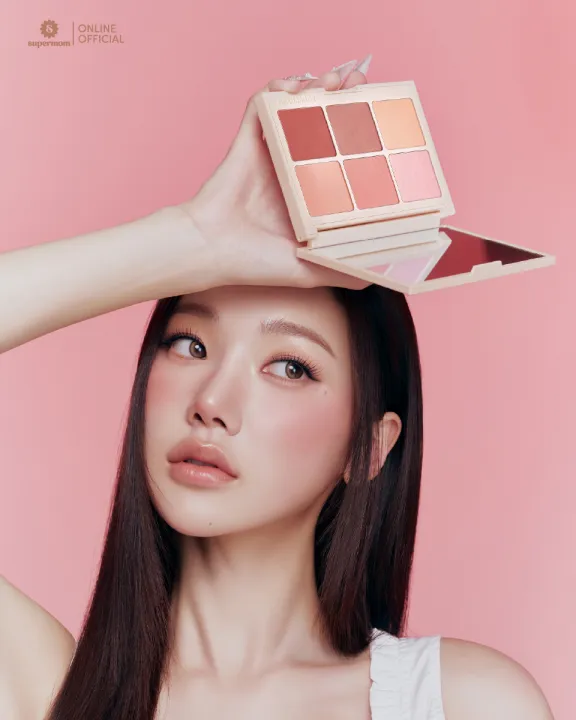 SUPERMOM l Warm Tone Blush Palette พาเลตต์บลัช วอร์มโทน 6 สี ปริมาณ 3.5 กรัม(x6) | Lazada Thailand
