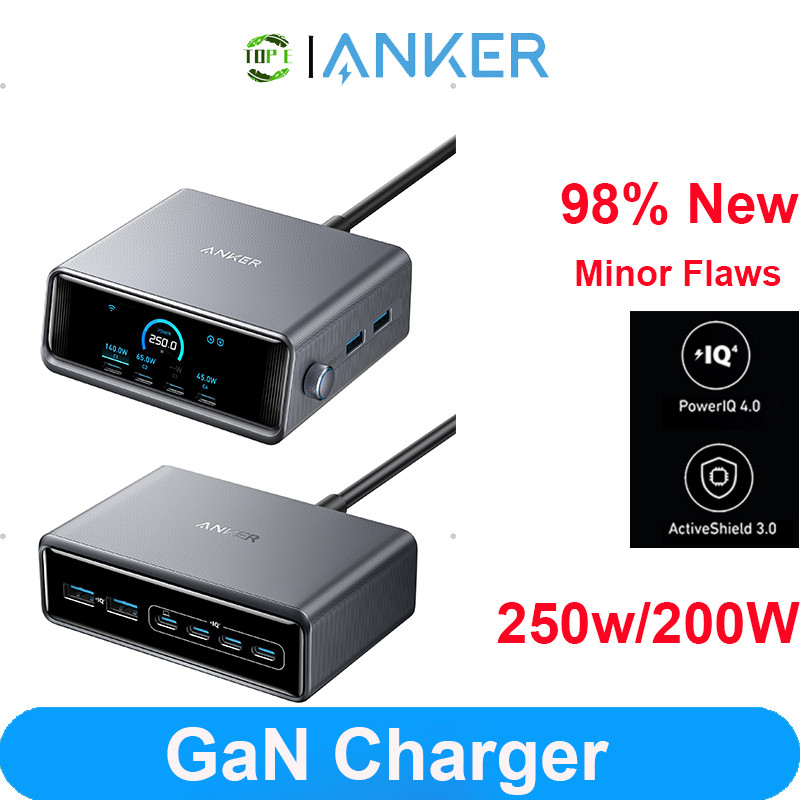 Anker 250W 200W USB C Desktop Charger 6-Port GaN Prime สถานีชาร์จเร็ว | Shopee Thailand