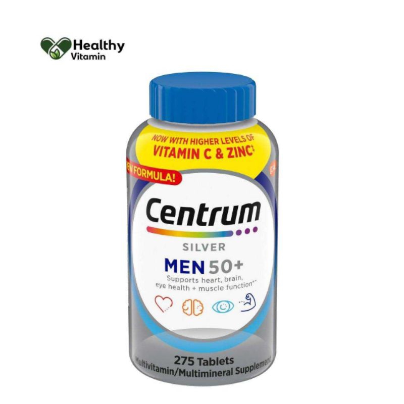 Centrum Silver 50+สำหรับผู้ใหญ่ อายุ 50+ (275 เม็ด) | Shopee Thailand