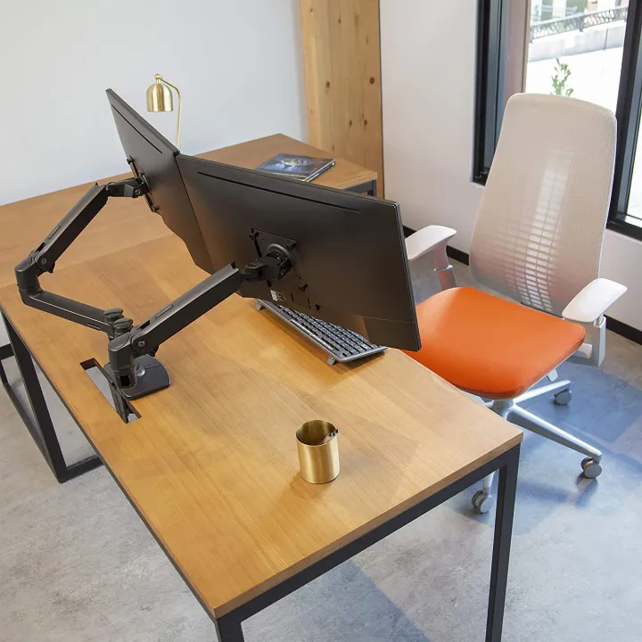 Ergotron – LX Side-by-Side Dual Monitor Arm Desk Mount, 45-245-224 Matte Black, รับประกัน 10 ปี, ออกใบกำกับภาษีได้ | Lazada Thailand