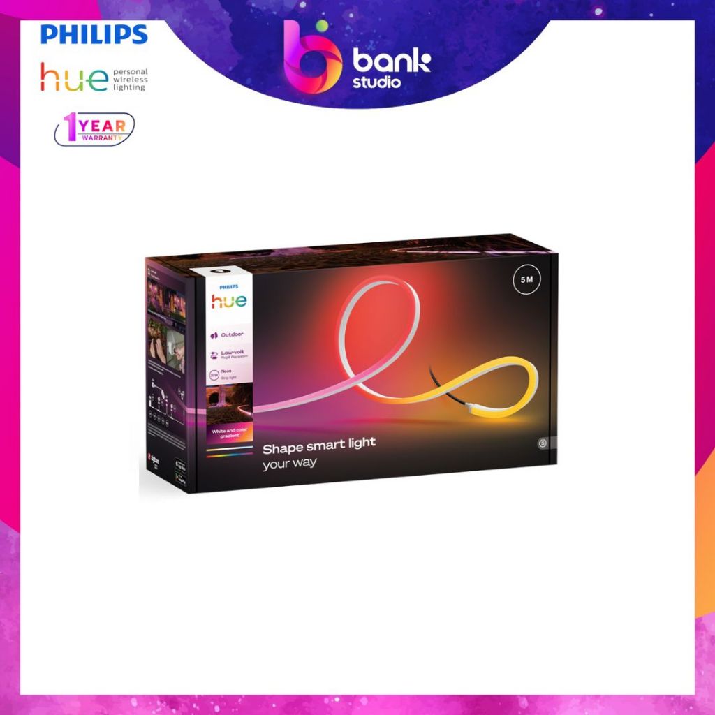 (ประกัน 1 ปี) ไฟเส้น LED อัจฉริยะ Philips Hue Outdoor Neon Strip light 5m,10m | Shopee Thailand