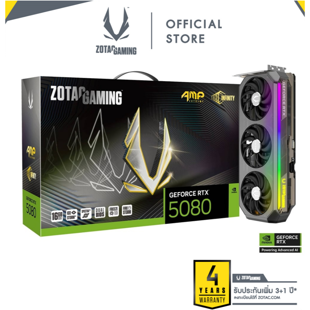 ZOTAC GAMING GeForce RTX 5080 AMP Extreme INFINITY (ZT-B50800B-10P) | Shopee Thailand