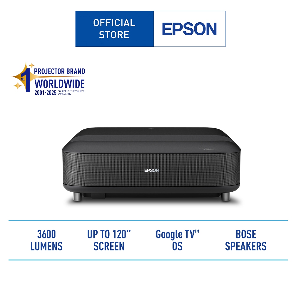 Epson Lifestudio Grand EH-LS670B Home Projector | Sound by BOSE | Google TV | 3600 lumens | 4K Pro-UHD | Shopee Thailand