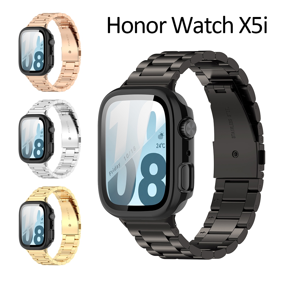 Honor Watch X5i สายโลหะ desgn 3 nodes สายสมาร์ทวอทช์คลาสสิก