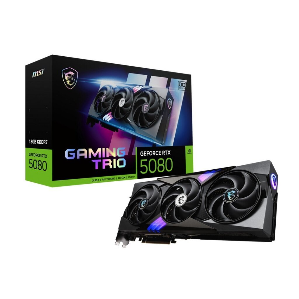 VGA MSI GeForce RTX 5080 GAMING TRIO OC 16GB GDDR7 | Shopee Thailand