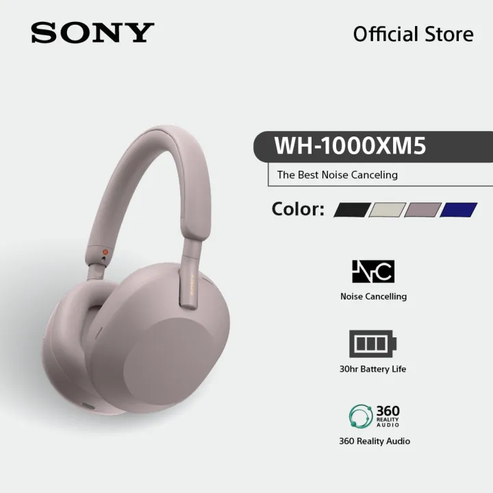Sony หูฟัง Headphones รุ่น WH-1000XM5 | Wireless Noise Canceling Headphones | Bluetooth® 5.2 | High-Resolution Audio Wireless, DSEE Extreme™ | 360 Reality Audio | Lazada Thailand