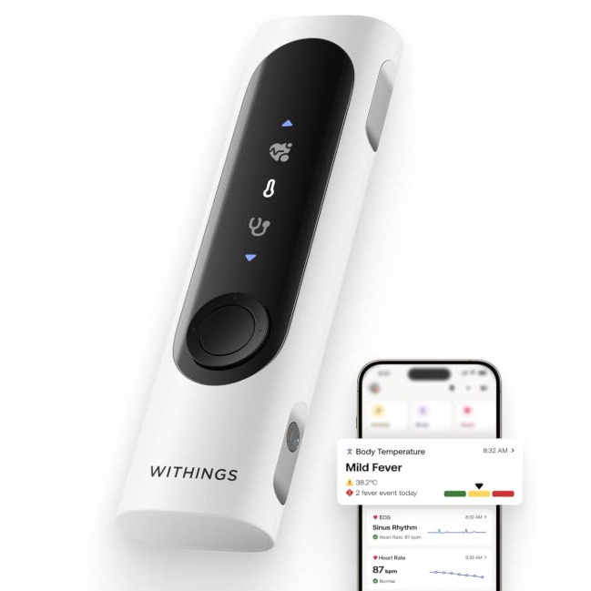 WITHINGS BeamO อุปกรณ์ตรวจวัดสุขภาพอัจฉริยะแบบไร้สัมผัส 4-in-1 provides a full view of your heart, lungs, & temperature | Shopee Thailand