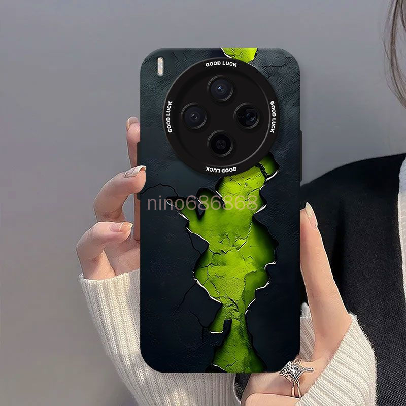 Vivo x500 pro max X300 Pro Max เคสโทรศัพท์ Cool Green Lava ที่ไม่ซ้ํากันซิลิโคนรวมทุกอย่างเคสกันกระแทกเคสป้องกัน | Shopee Thailand