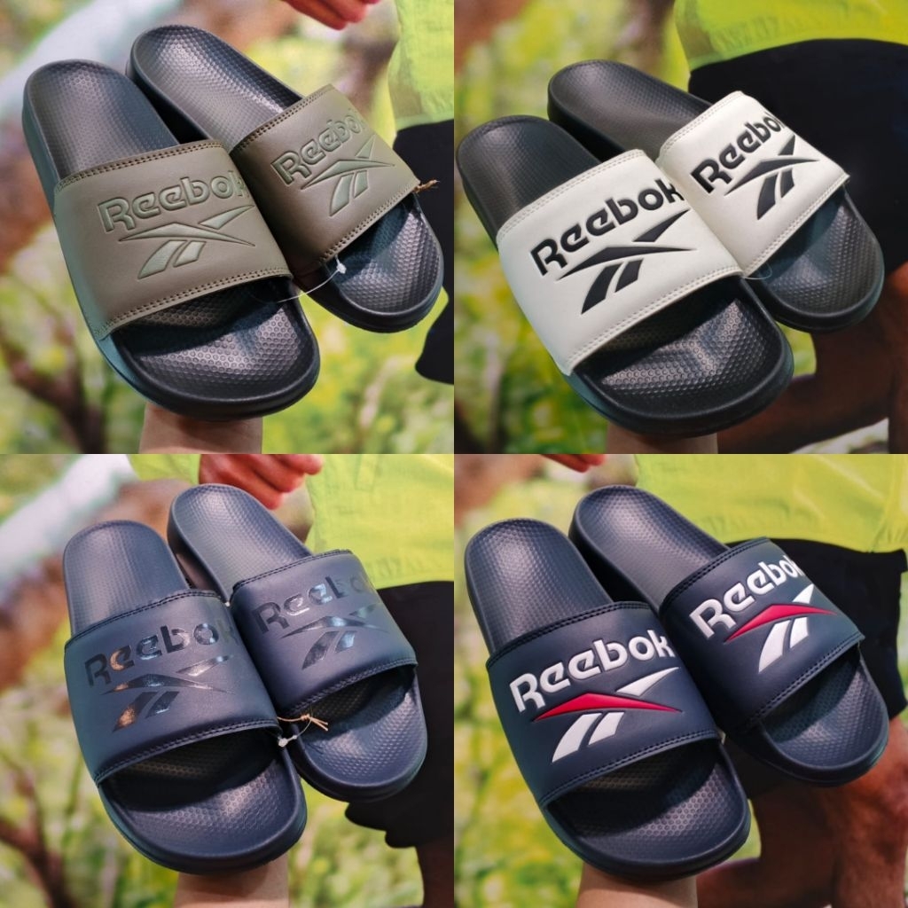 REEBOK CLASSIC SLIDE UNISEX SANDALS - สีดํา, ขาว, NAVY & ARMY | Shopee Thailand