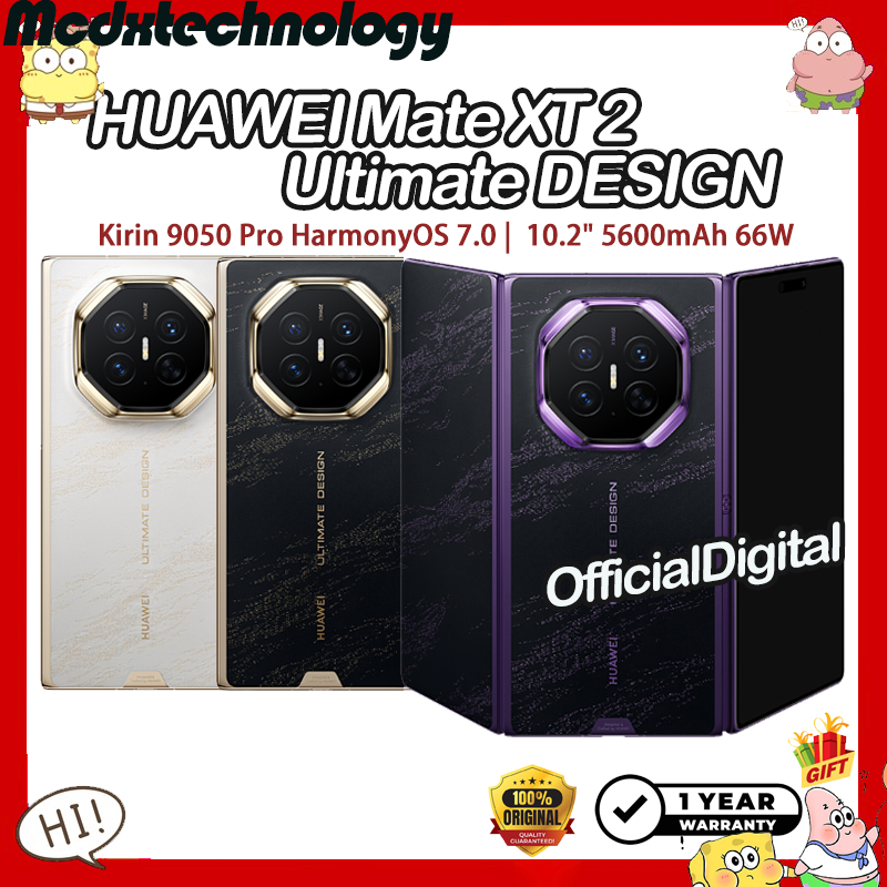 HUAWEI Mate XT 2 Ultimate DESIGN | HarmonyOS 7.0 Kirin 9050 Pro | 10.2inch 5600mAh 66W HUAWEI Three Foldable Phones | Shopee Thailand