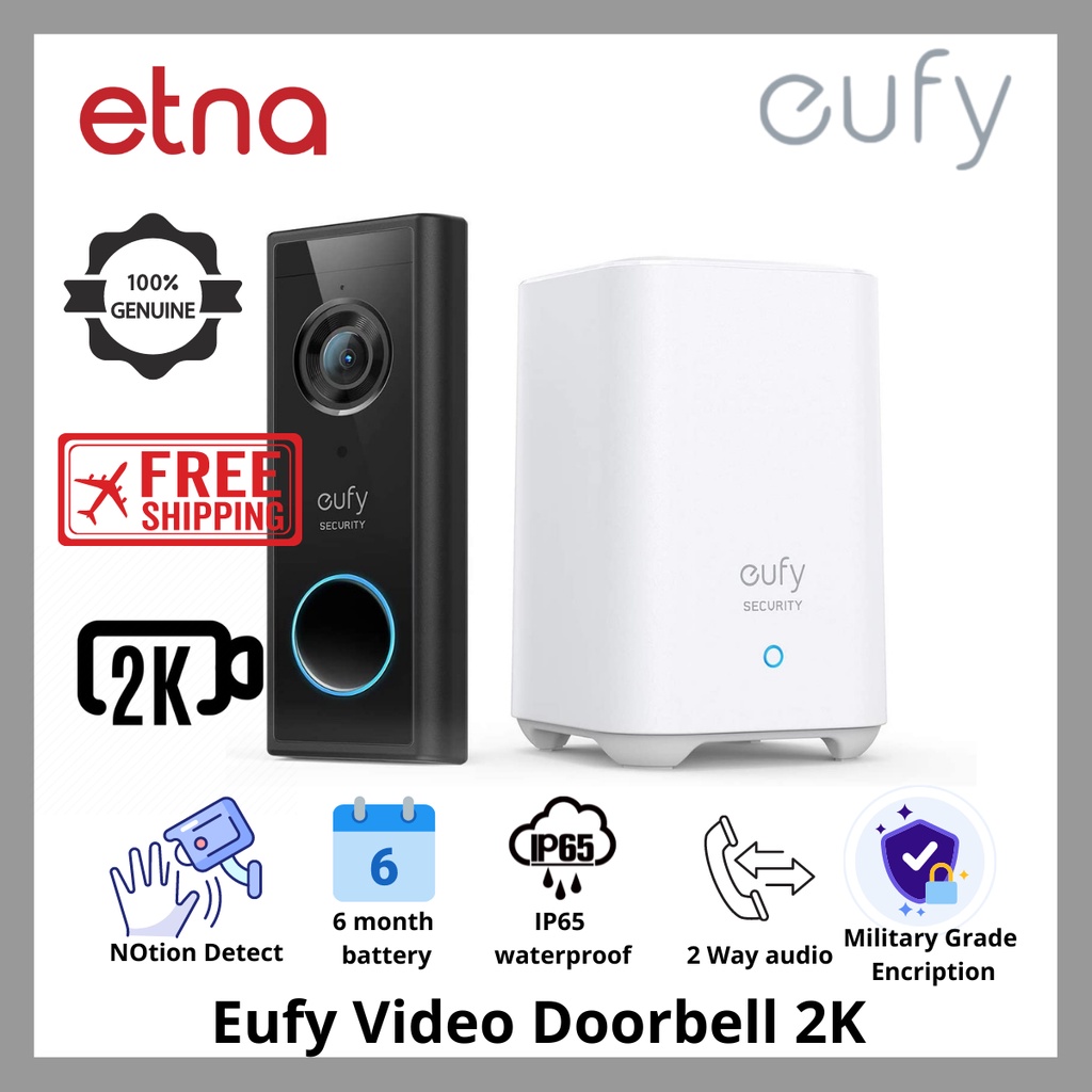 Eufy Video Doorbell 2K (Battery-Powered) | Shopee Thailand