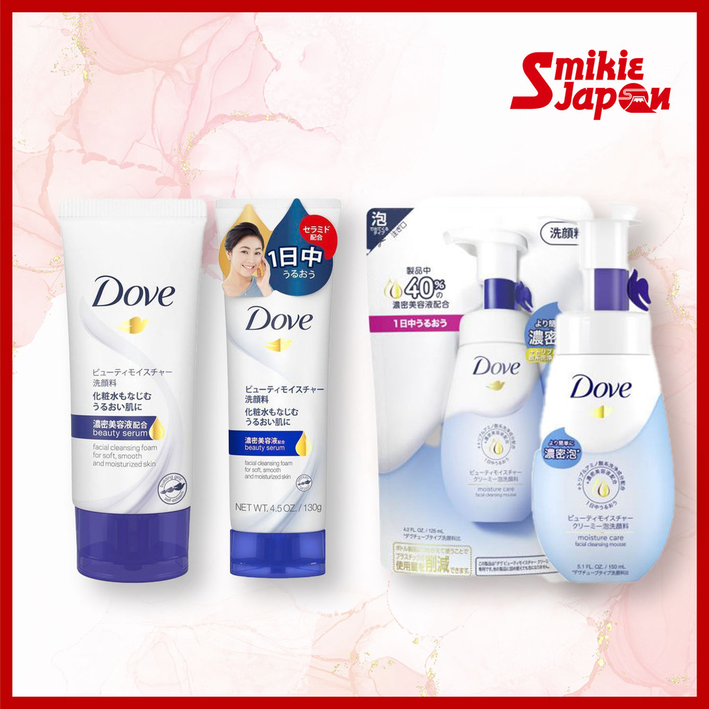 UNILEVER DOVE Beauty Moisture Facial Cleanser 30g / 130g / Creamy Foam Cleanser 150ml / Refill 125ml Direct From Japan | Shopee Thailand