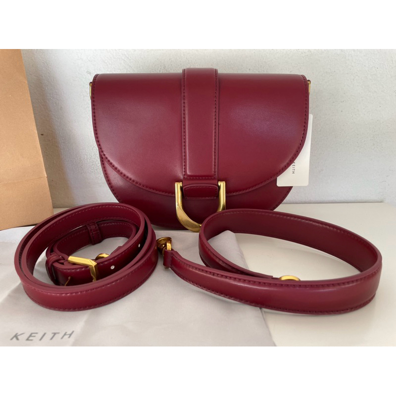 มือหนึ่ง ของแท้ 100% Charles & Keith รุ่น Gabine Saddle Bag | Shopee Thailand