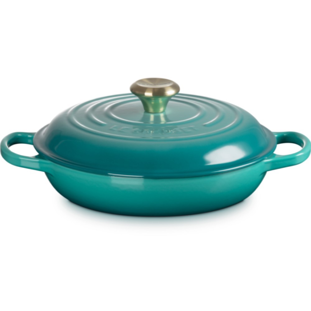 หม้อเหล็กหล่อทรงก้นตื้นมีฝาปิด SIGNATURE SHALLOW CASSEROLE | Shopee Thailand