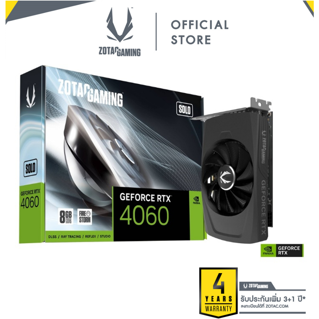 ZOTAC GAMING GEFORCE RTX 4060 8GB SOLO GDDR6 (ZT-D40600G-10L) | Shopee Thailand