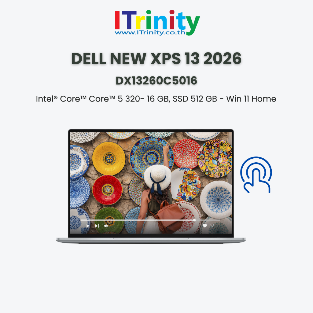 Dell New XPS 13 Laptop (2026) DX13260C5016 Core 5 เดลล์ คอมพิวเตอร์พกพา 13.4 นิ้ว ตัวบาง น้ำหนักเบา รับประกัน 3 ปี | Shopee Thailand