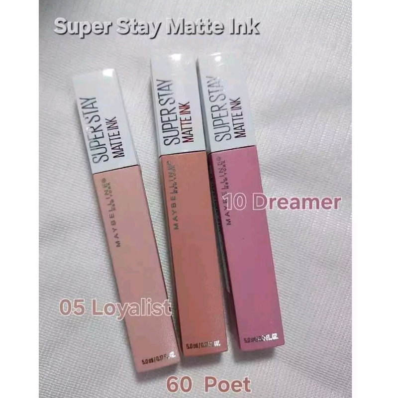 Maybelline Super Stay Matte Ink พร้อมส่ง #05Loyalist #10Dreamer # 60Poet (สินค้านำเข้า)