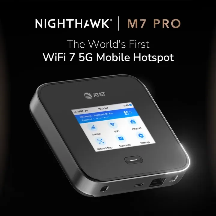 NETGEAR Nighthawk M7 Pro Mobile Hotspot Router 5G, Unlocked, International Roaming 125 Countries, WiFi 7, Portable Device for Travel, 13 Hour Battery Life (MR7450) เราเตอร์ WiFi/ฮอตสปอตแบบพกพา | Lazada Thailand
